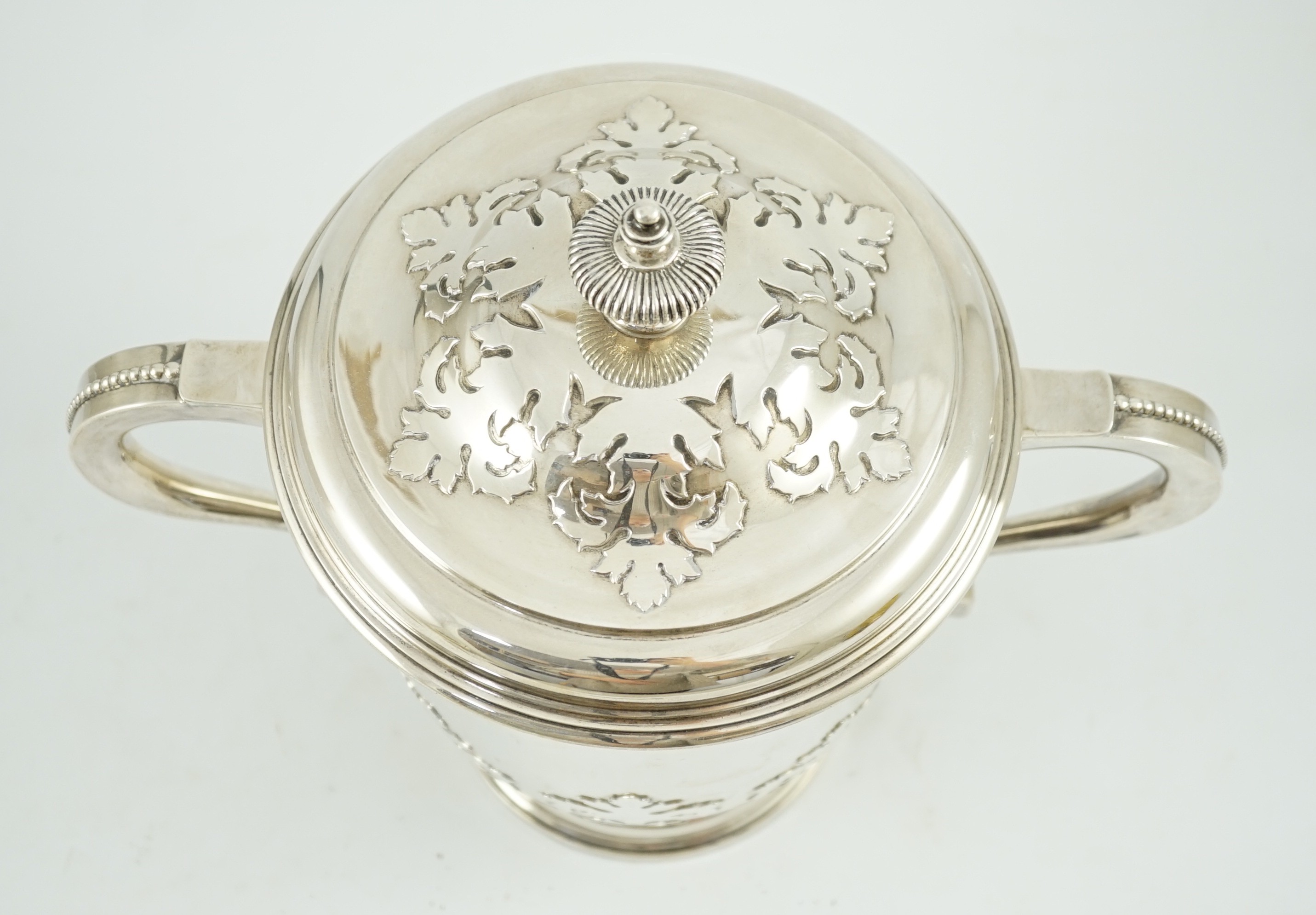 A George VI silver two handled cup and cover by William Comyns & Sons Ltd